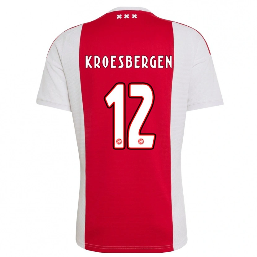 Danxen Dames Branko Kroesbergen #12 Rood Wit Geel Thuisshirt Thuistenue 2026/27 T-Shirt