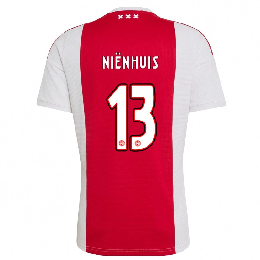 Danxen Dames Lois Niënhuis #13 Rood Wit Geel Thuisshirt Thuistenue 2026/27 T-Shirt