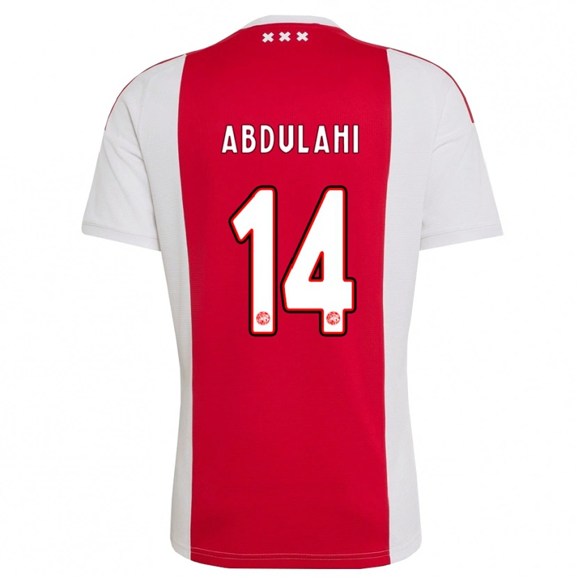 Danxen Dames Liban Abdulahi #14 Rood Wit Geel Thuisshirt Thuistenue 2026/27 T-Shirt
