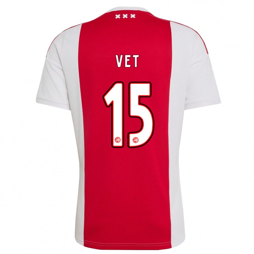 Danxen Dames Javier Vet #15 Rood Wit Geel Thuisshirt Thuistenue 2026/27 T-Shirt
