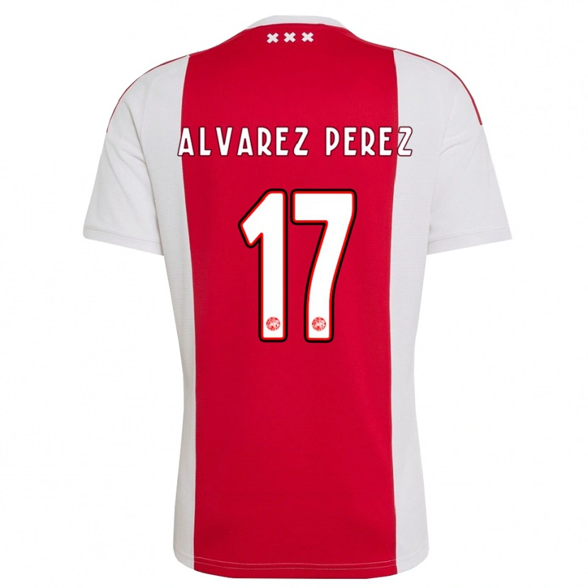 Danxen Dames Marley Álvarez Pérez #17 Rood Wit Geel Thuisshirt Thuistenue 2026/27 T-Shirt