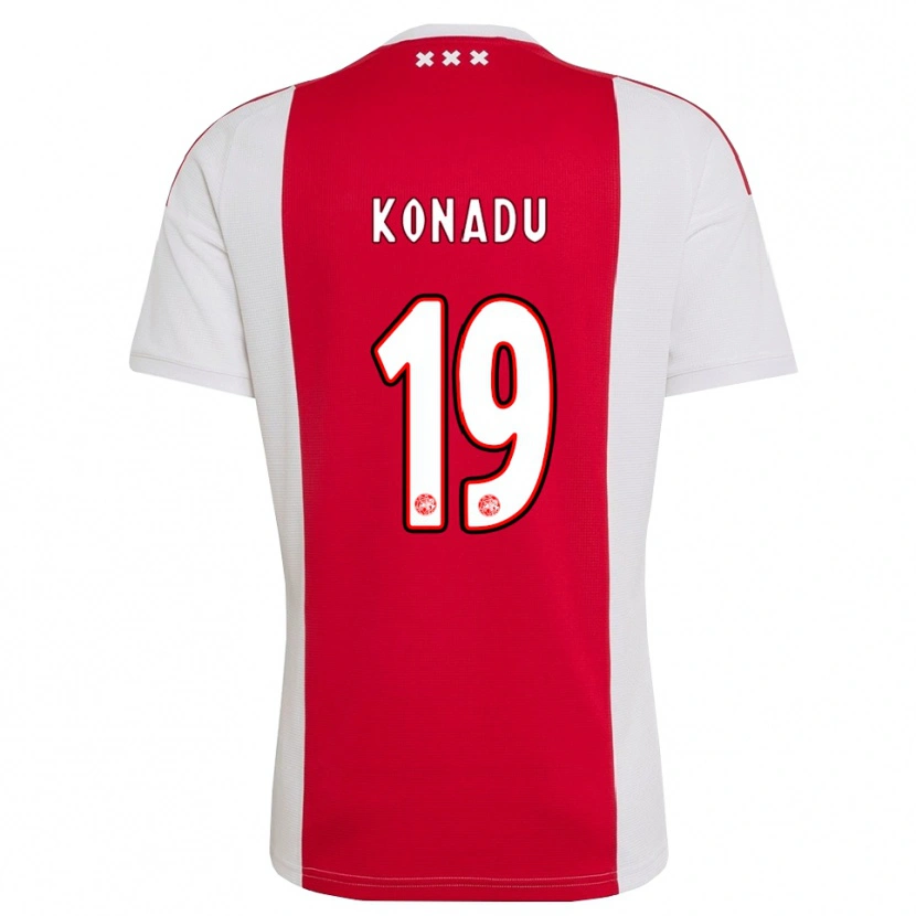 Danxen Dames Don-Angelo Konadu #19 Rood Wit Geel Thuisshirt Thuistenue 2026/27 T-Shirt