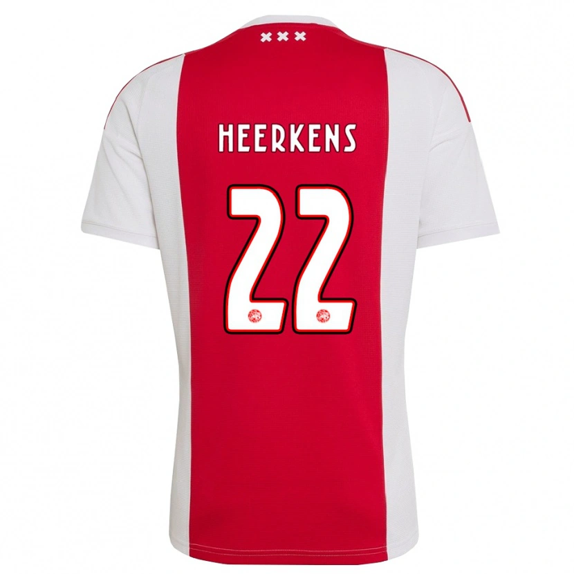 Danxen Dames Joeri Heerkens #22 Rood Wit Geel Thuisshirt Thuistenue 2026/27 T-Shirt