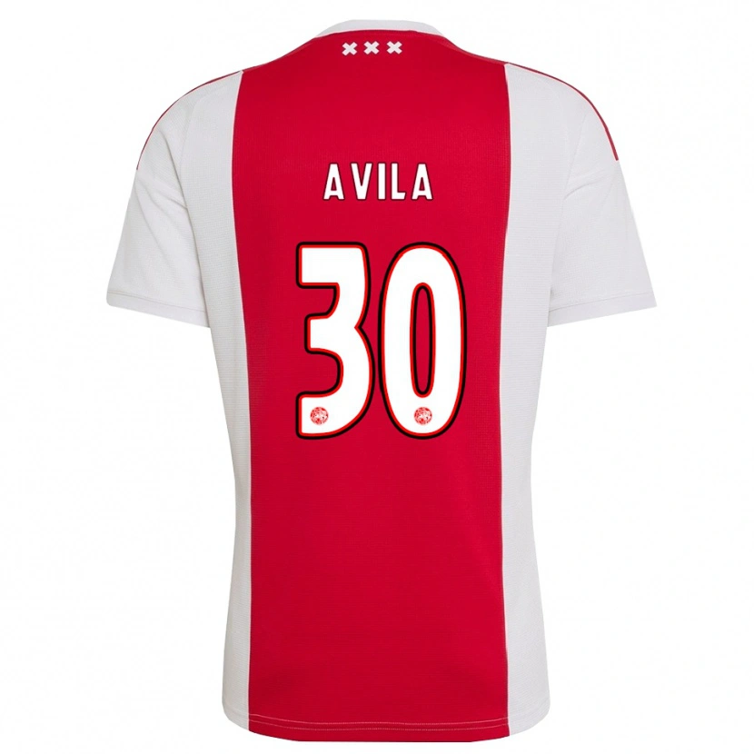 Danxen Dames Gastón Ávila #30 Rood Wit Geel Thuisshirt Thuistenue 2026/27 T-Shirt