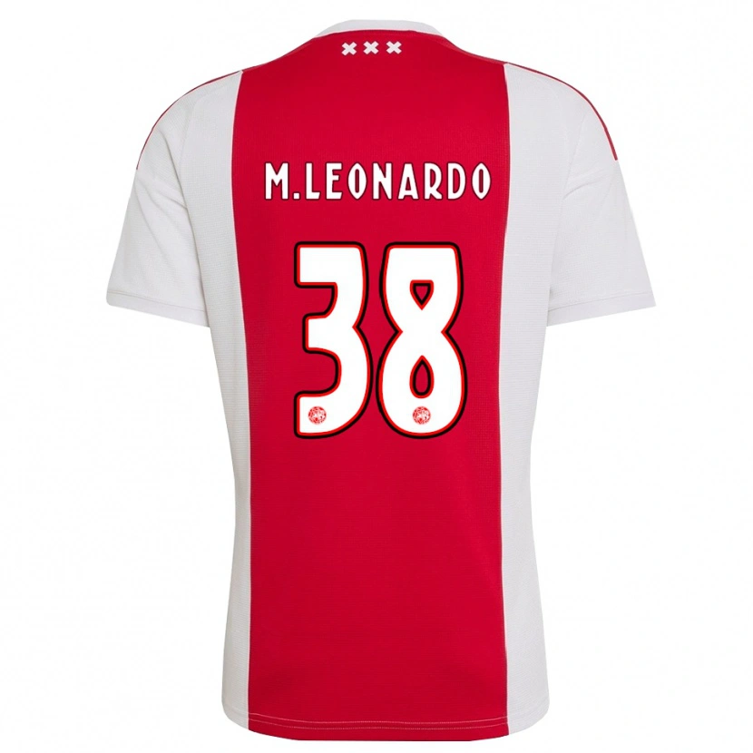 Danxen Dames Marcos Leonardo #38 Rood Wit Geel Thuisshirt Thuistenue 2026/27 T-Shirt