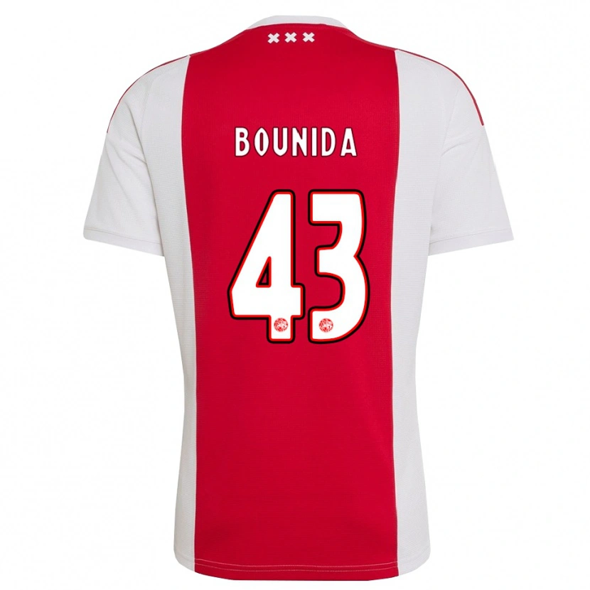 Danxen Dames Rayane Bounida #43 Rood Wit Geel Thuisshirt Thuistenue 2026/27 T-Shirt