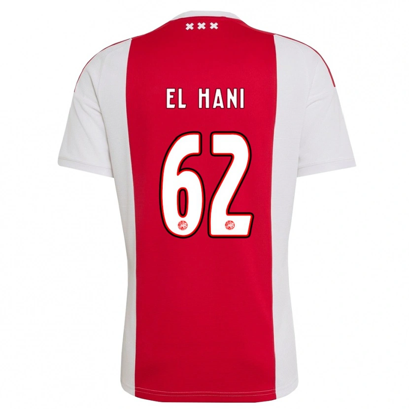 Danxen Dames Aymean El Hani #62 Rood Wit Geel Thuisshirt Thuistenue 2026/27 T-Shirt