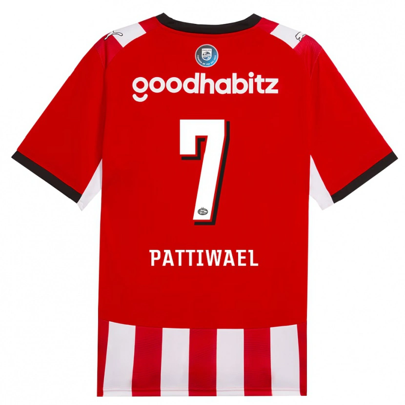Danxen Dames Naomi Pattiwael #7 Rood Wit Zwart Thuisshirt Thuistenue 2026/27 T-Shirt
