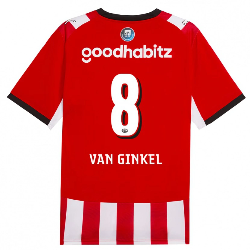 Danxen Dames Marco Van Ginkel #8 Rood Wit Zwart Thuisshirt Thuistenue 2026/27 T-Shirt