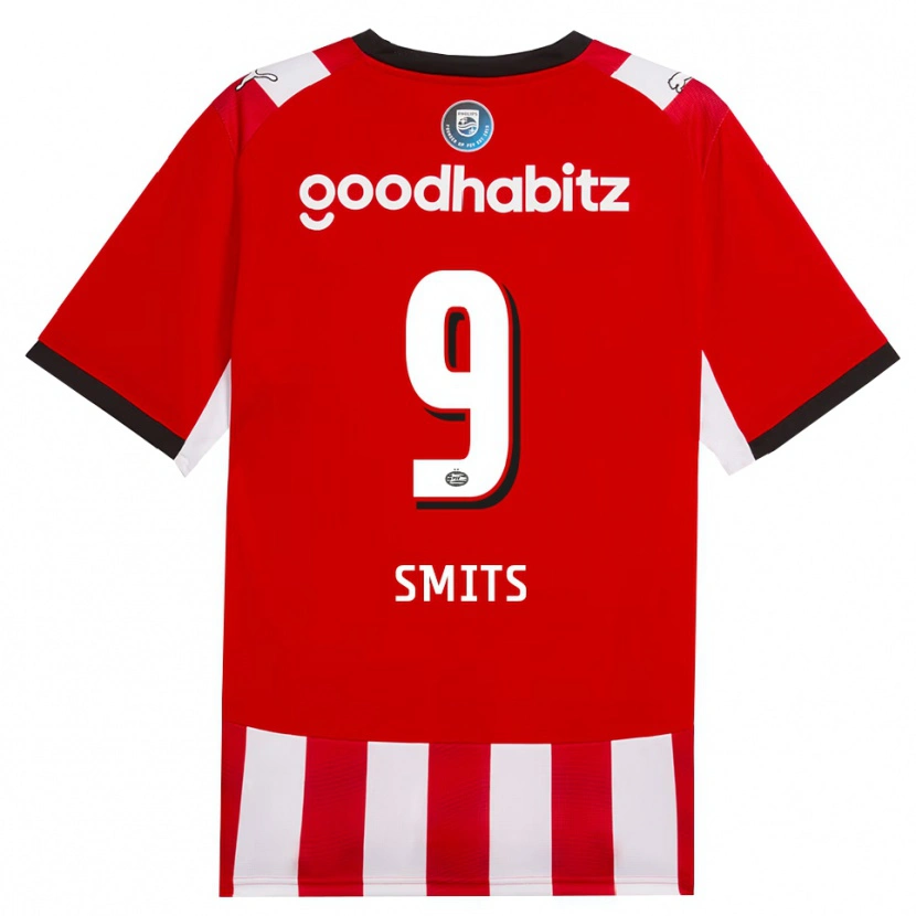 Danxen Dames Joelle Smits #9 Rood Wit Zwart Thuisshirt Thuistenue 2026/27 T-Shirt