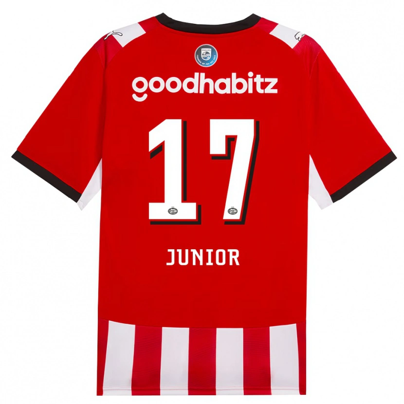Danxen Dames Mauro Júnior #17 Rood Wit Zwart Thuisshirt Thuistenue 2026/27 T-Shirt