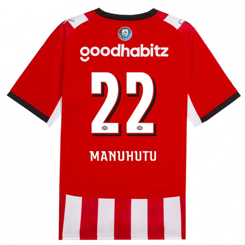 Danxen Dames Rivas Manuhutu #22 Rood Wit Zwart Thuisshirt Thuistenue 2026/27 T-Shirt