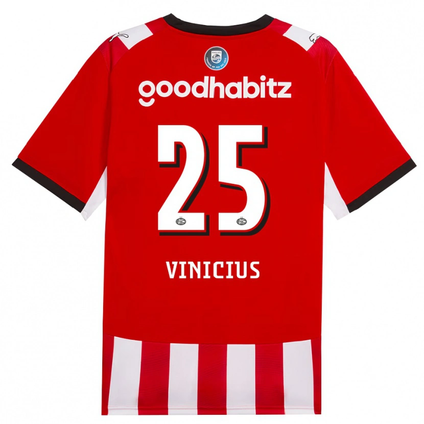 Danxen Dames Carlos Vinicius #25 Rood Wit Zwart Thuisshirt Thuistenue 2026/27 T-Shirt