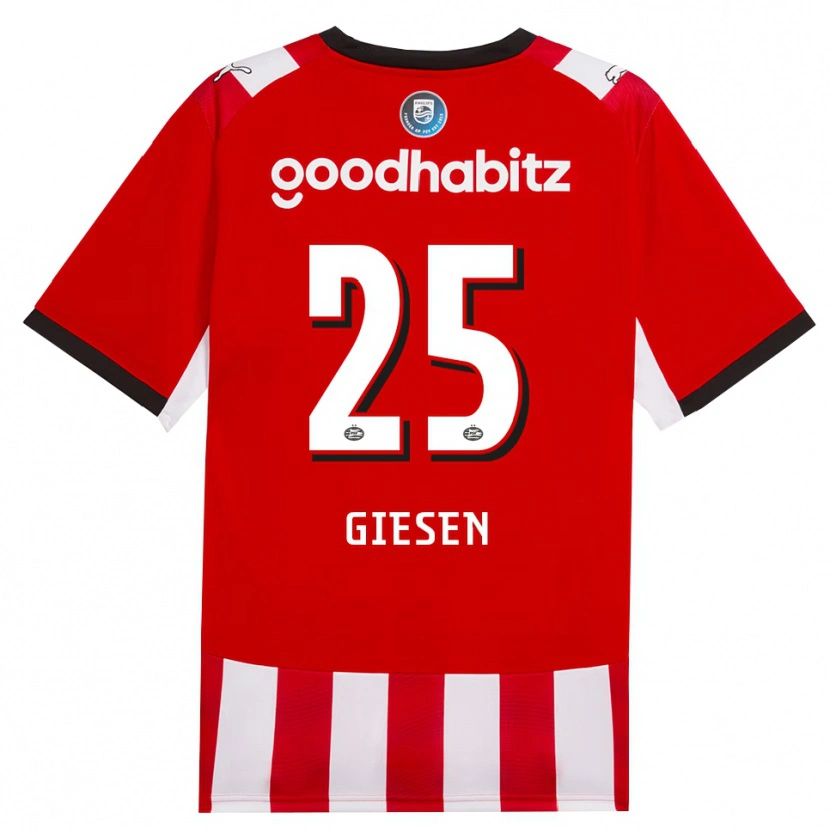 Danxen Dames Suzanne Giesen #25 Rood Wit Zwart Thuisshirt Thuistenue 2026/27 T-Shirt