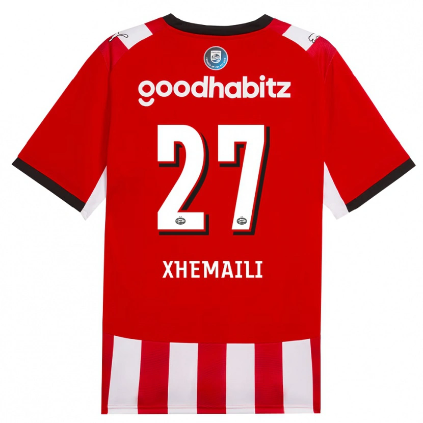 Danxen Dames Riola Xhemaili #27 Rood Wit Zwart Thuisshirt Thuistenue 2026/27 T-Shirt