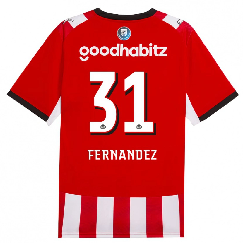 Danxen Dames Noah Fernandez #31 Rood Wit Zwart Thuisshirt Thuistenue 2026/27 T-Shirt