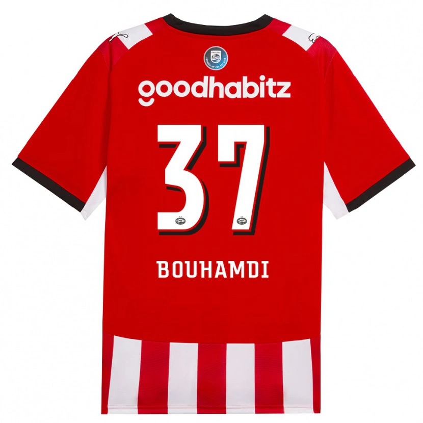 Danxen Dames Amir Bouhamdi #37 Rood Wit Zwart Thuisshirt Thuistenue 2026/27 T-Shirt