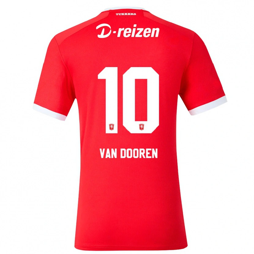 Danxen Dames Kayleigh Van Dooren #10 Rood Wit Thuisshirt Thuistenue 2026/27 T-Shirt