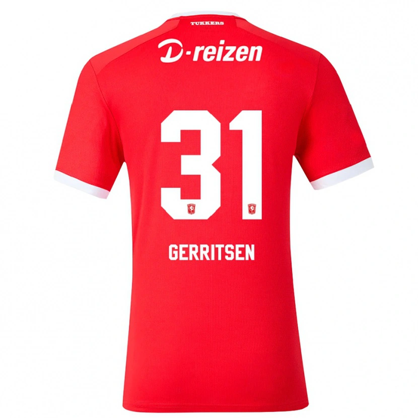 Danxen Dames Yannick Gerritsen #31 Rood Wit Thuisshirt Thuistenue 2026/27 T-Shirt