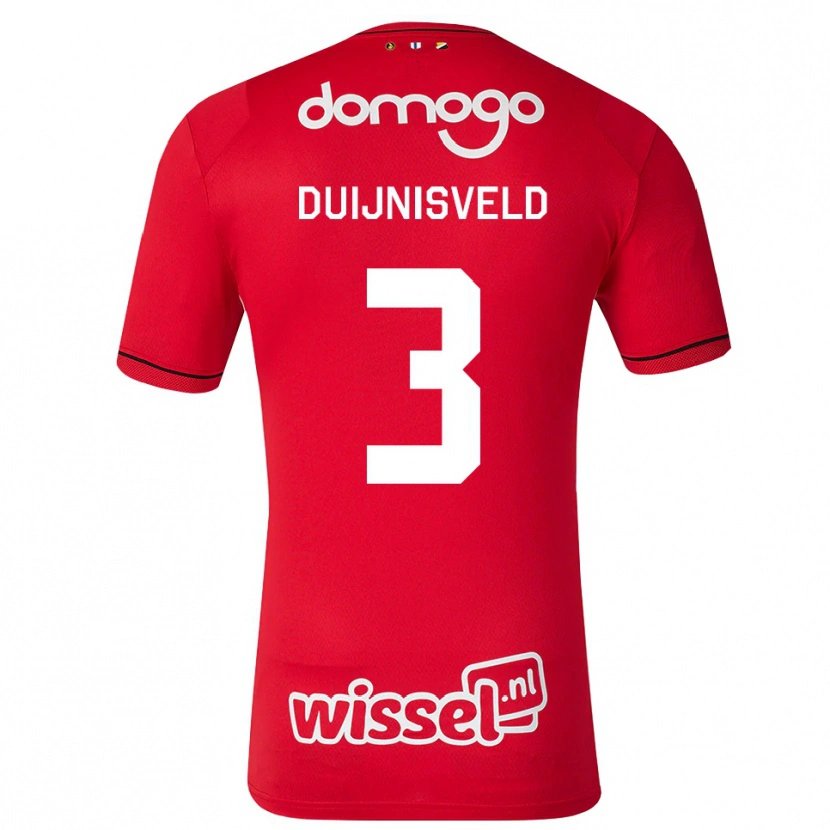 Danxen Dames Owen Duijnisveld #3 Rood Wit Zwart Thuisshirt Thuistenue 2026/27 T-Shirt