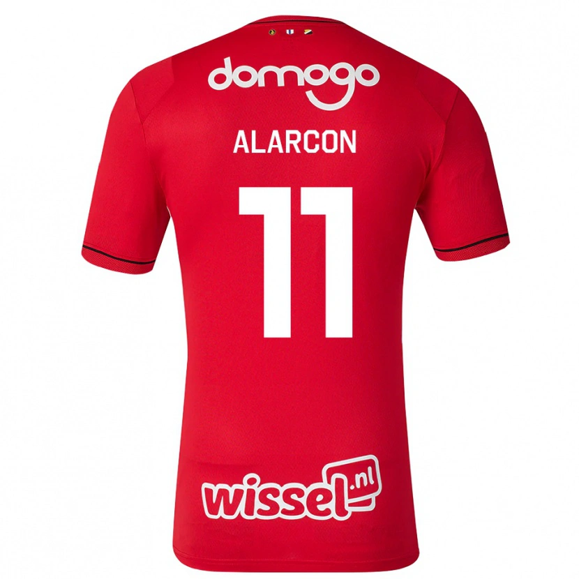 Danxen Dames Ángel Alarcón #11 Rood Wit Zwart Thuisshirt Thuistenue 2026/27 T-Shirt