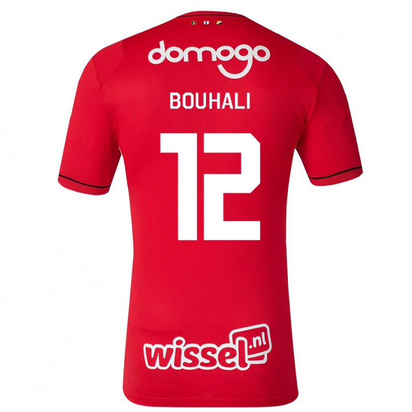 Danxen Dames Nassir Bouhali #12 Rood Wit Zwart Thuisshirt Thuistenue 2026/27 T-Shirt