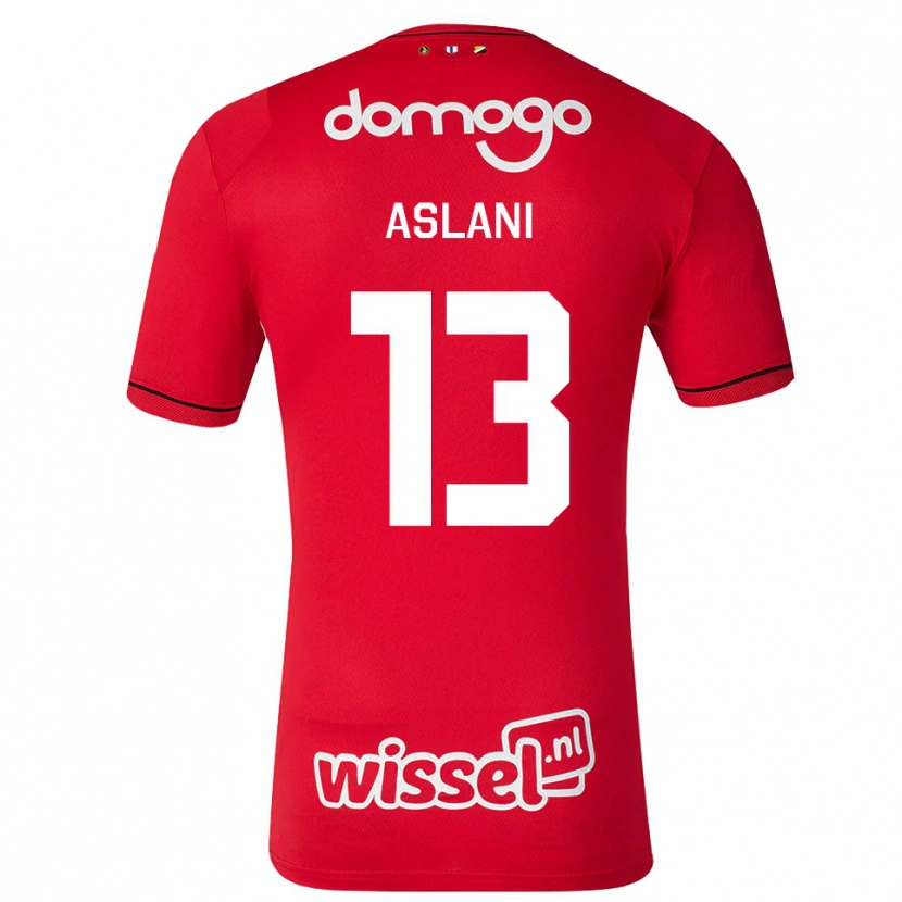 Danxen Dames Abdullah Aslani #13 Rood Wit Zwart Thuisshirt Thuistenue 2026/27 T-Shirt