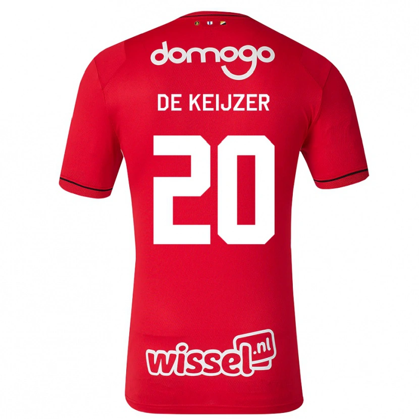 Danxen Dames Lotje De Keijzer #20 Rood Wit Zwart Thuisshirt Thuistenue 2026/27 T-Shirt