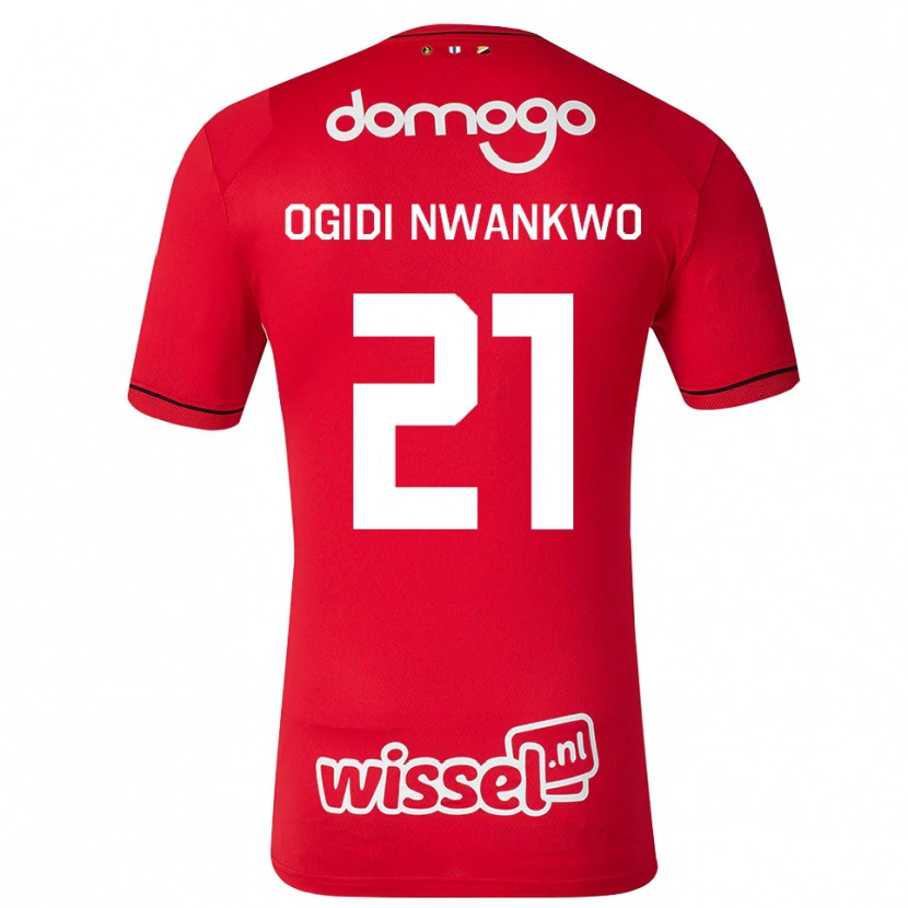 Danxen Dames Neville Ogidi Nwankwo #21 Rood Wit Zwart Thuisshirt Thuistenue 2026/27 T-Shirt