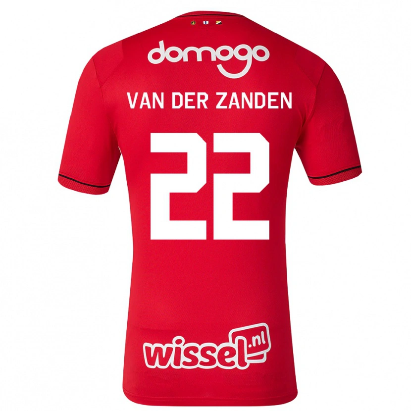 Danxen Dames Ilse Van Der Zanden #22 Rood Wit Zwart Thuisshirt Thuistenue 2026/27 T-Shirt