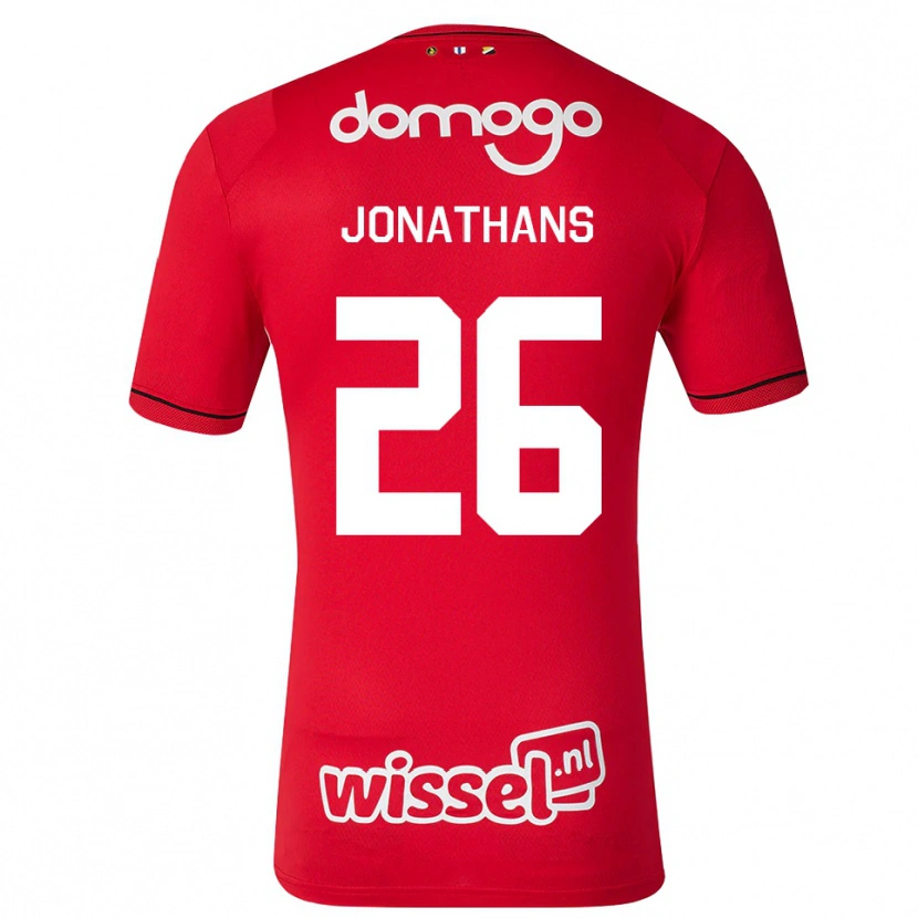 Danxen Dames Miliano Jonathans #26 Rood Wit Zwart Thuisshirt Thuistenue 2026/27 T-Shirt