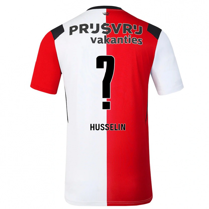 Danxen Dames Mateo Husselin #0 Rood Wit Zwart Thuisshirt Thuistenue 2026/27 T-Shirt