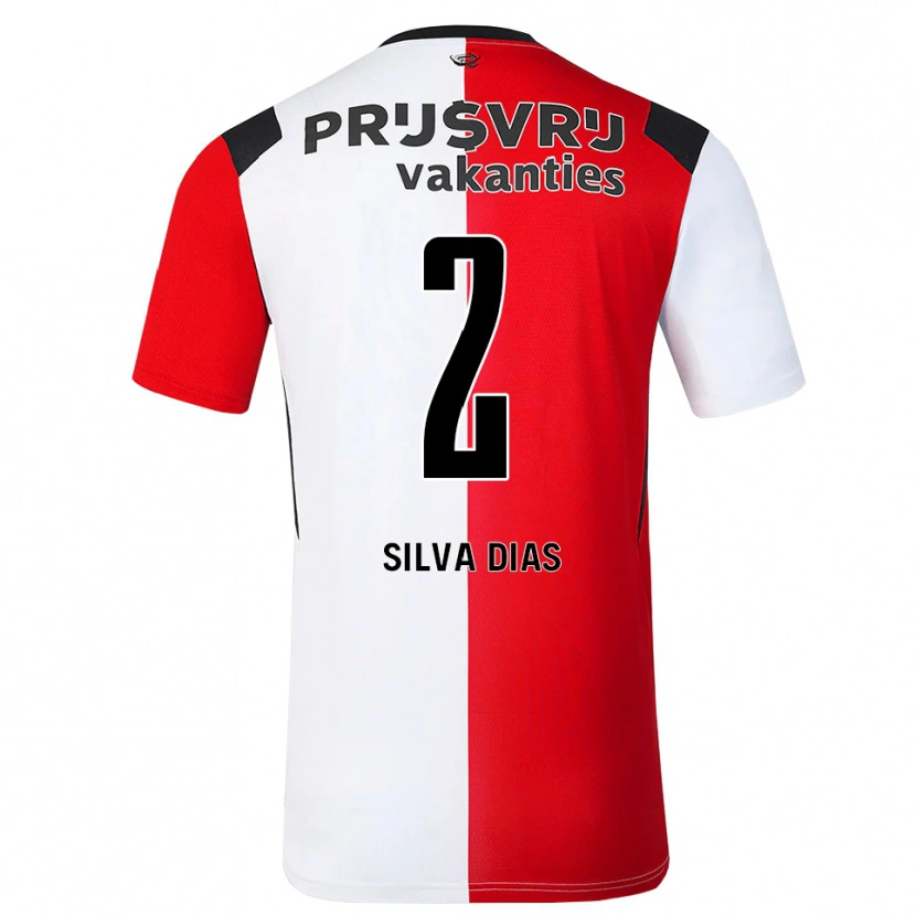 Danxen Dames Lisandro Silva Dias #2 Rood Wit Zwart Thuisshirt Thuistenue 2026/27 T-Shirt
