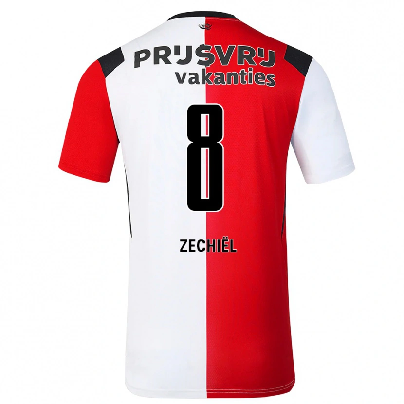 Danxen Dames Gjivai Zechiël #8 Rood Wit Zwart Thuisshirt Thuistenue 2026/27 T-Shirt