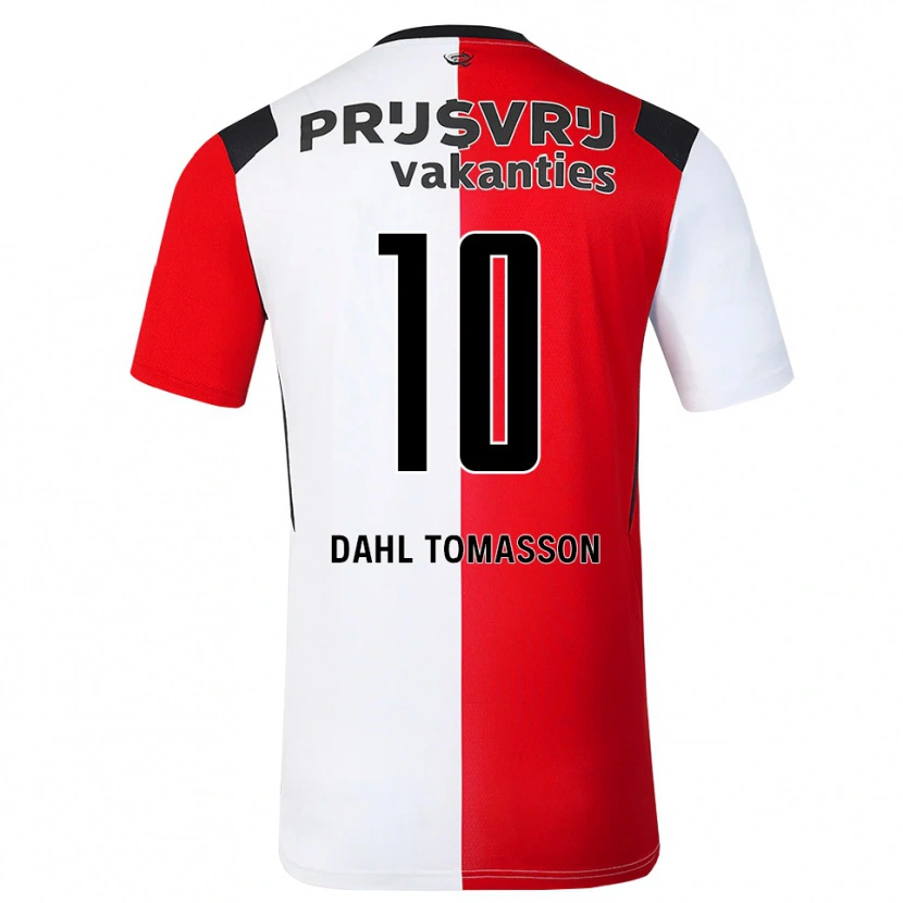 Danxen Dames Luca Dahl Tomasson #10 Rood Wit Zwart Thuisshirt Thuistenue 2026/27 T-Shirt
