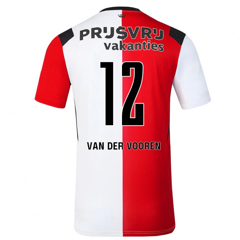Danxen Dames Remy Van Der Vooren #12 Rood Wit Zwart Thuisshirt Thuistenue 2026/27 T-Shirt