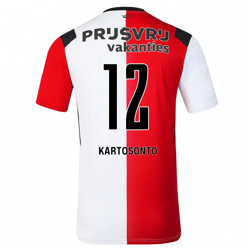 Danxen Dames Sirano Kartosonto #12 Rood Wit Zwart Thuisshirt Thuistenue 2026/27 T-Shirt