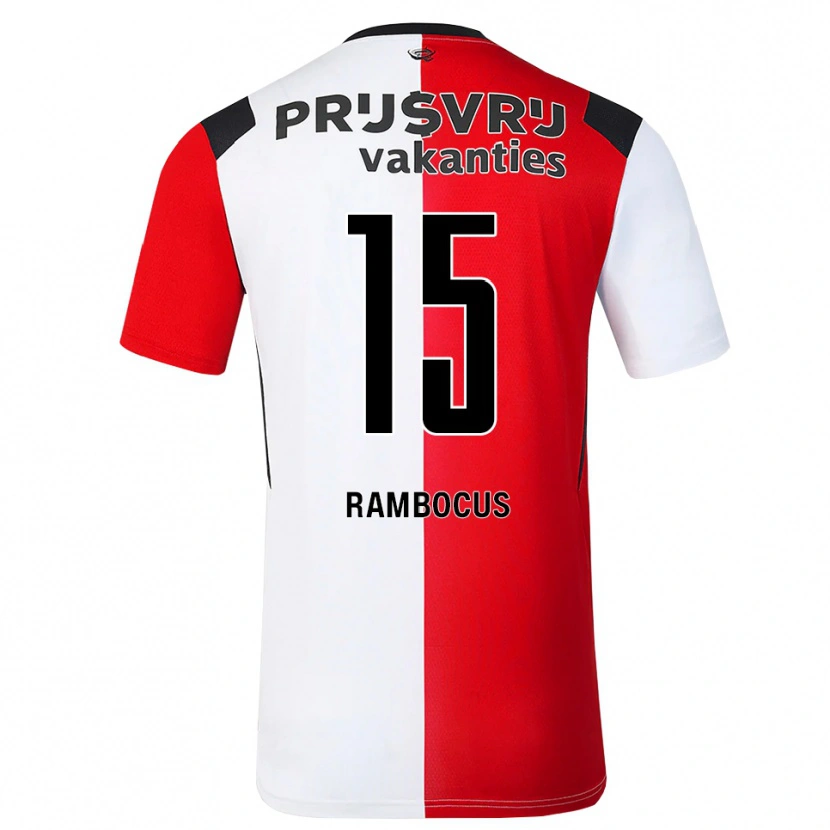 Danxen Dames Diego Rambocus #15 Rood Wit Zwart Thuisshirt Thuistenue 2026/27 T-Shirt