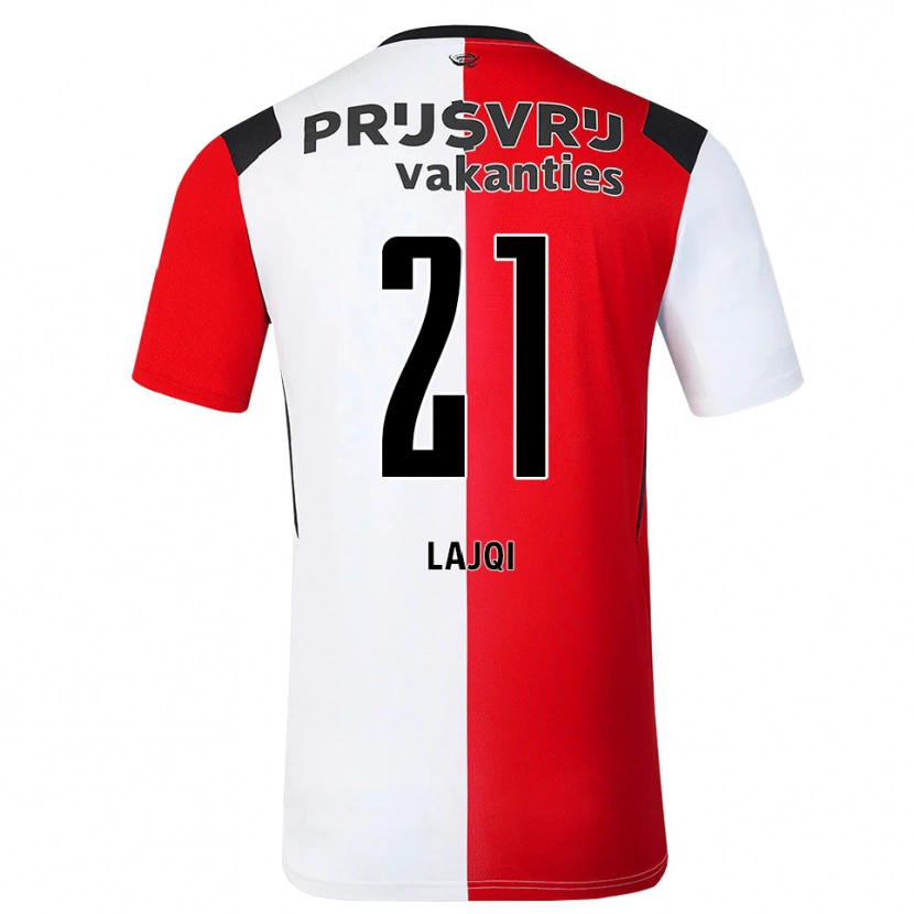 Danxen Dames Merlind Lajqi #21 Rood Wit Zwart Thuisshirt Thuistenue 2026/27 T-Shirt