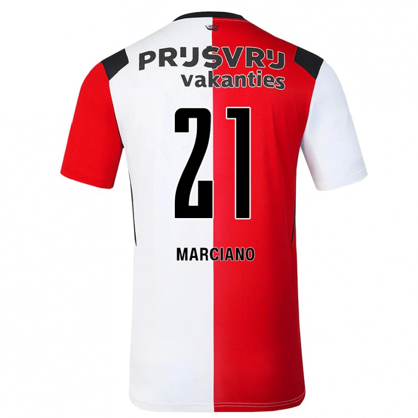 Danxen Dames Ofir Marciano #21 Rood Wit Zwart Thuisshirt Thuistenue 2026/27 T-Shirt
