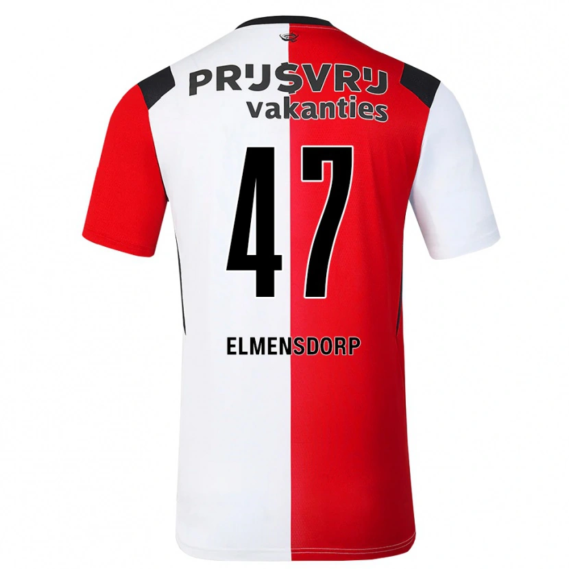 Danxen Dames Paris Elmensdorp #47 Rood Wit Zwart Thuisshirt Thuistenue 2026/27 T-Shirt