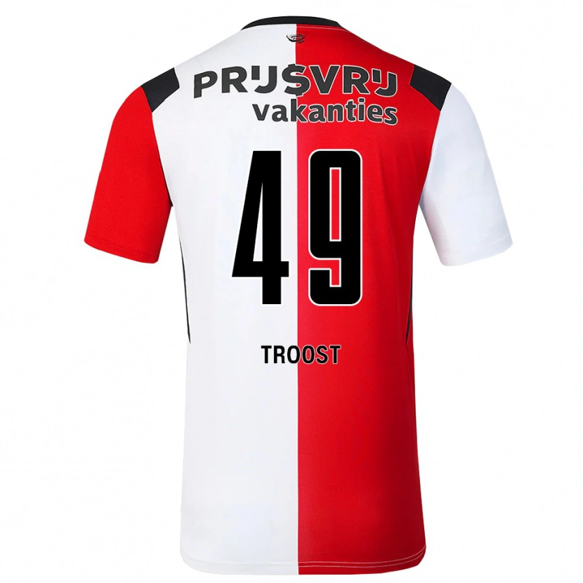 Danxen Dames Tein Troost #49 Rood Wit Zwart Thuisshirt Thuistenue 2026/27 T-Shirt