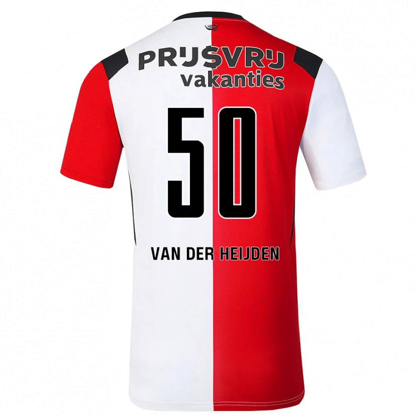 Danxen Dames Delano Van Der Heijden #50 Rood Wit Zwart Thuisshirt Thuistenue 2026/27 T-Shirt