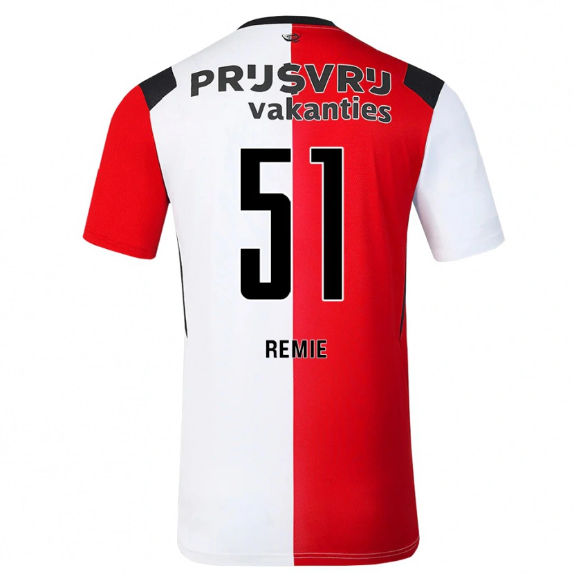Danxen Dames Devin Remie #51 Rood Wit Zwart Thuisshirt Thuistenue 2026/27 T-Shirt
