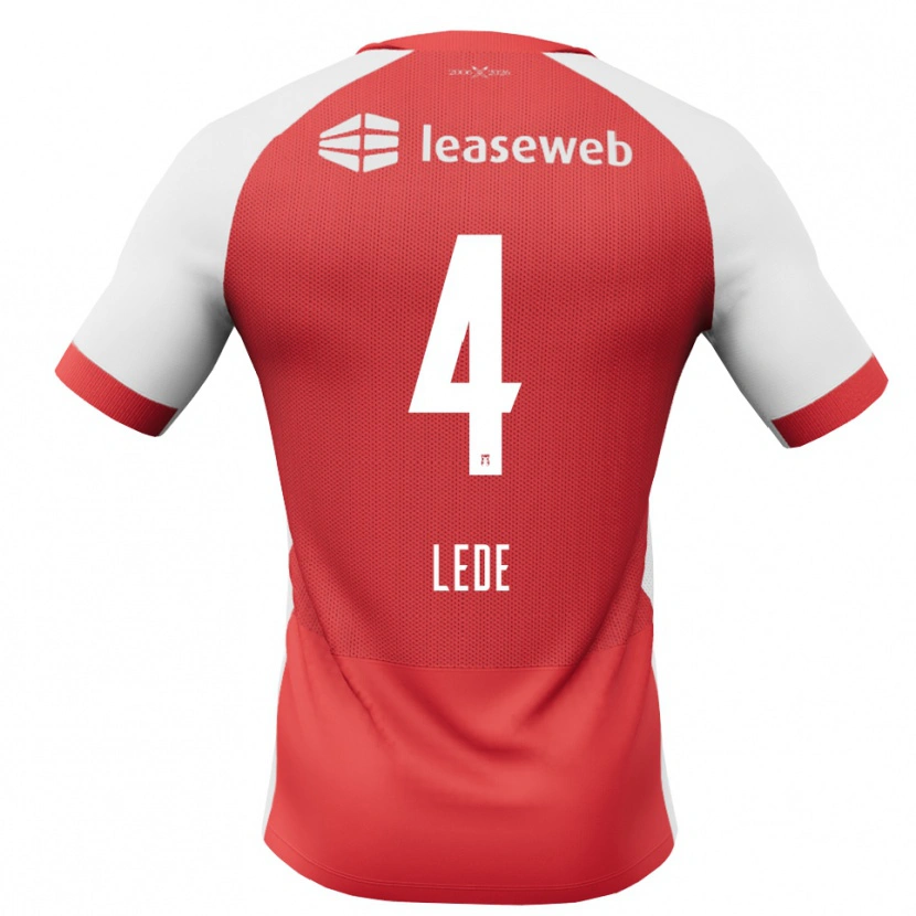 Danxen Dames Quincy Lede #4 Rood Wit Zwart Thuisshirt Thuistenue 2026/27 T-Shirt