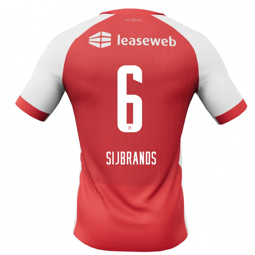 Danxen Dames Julian Sijbrands #6 Rood Wit Zwart Thuisshirt Thuistenue 2026/27 T-Shirt