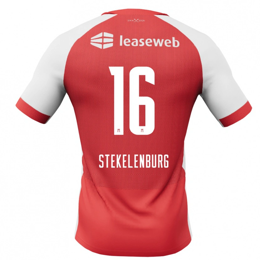 Danxen Dames Sem Stekelenburg #16 Rood Wit Zwart Thuisshirt Thuistenue 2026/27 T-Shirt