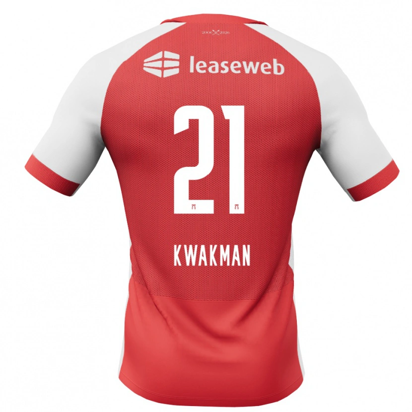 Danxen Dames Dave Kwakman #21 Rood Wit Zwart Thuisshirt Thuistenue 2026/27 T-Shirt