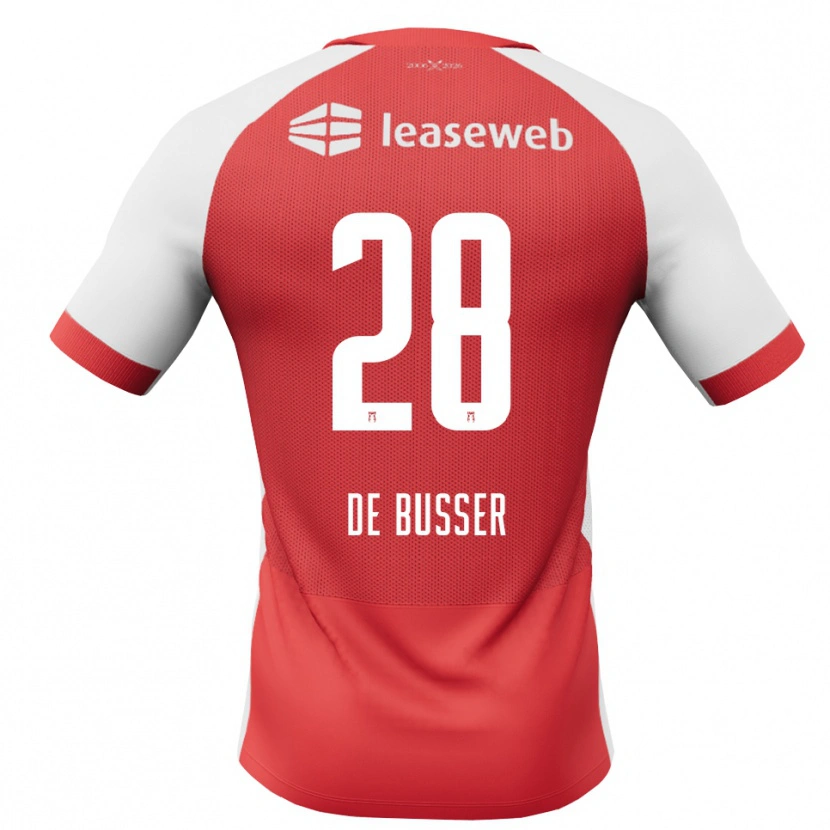 Danxen Dames Jari De Busser #28 Rood Wit Zwart Thuisshirt Thuistenue 2026/27 T-Shirt
