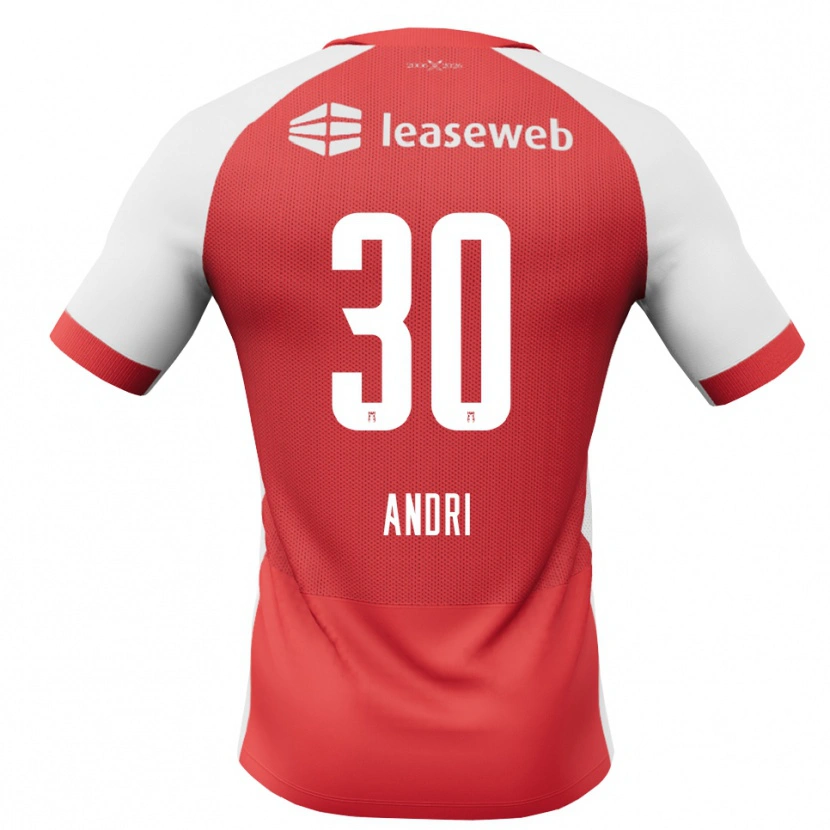 Danxen Dames Markús Andri Daníelsson Martin #30 Rood Wit Zwart Thuisshirt Thuistenue 2026/27 T-Shirt